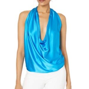 RAMY BROOK Harriet Silk Halter Tank Top
6-Way Neck & Front-Tie Evening Blouse